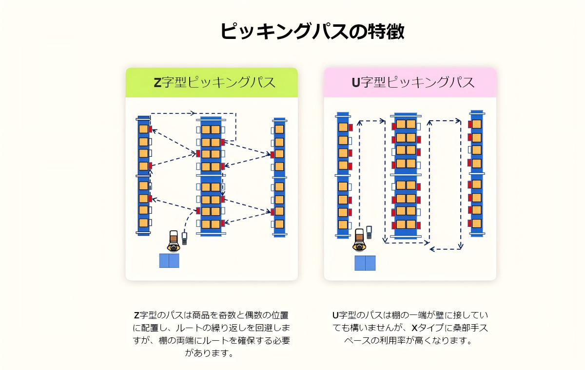 ピッキングパスの特徴